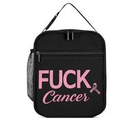 FJQWKLF Scopa il cancro al seno Borsa per il pranzo con nastro Borsa per il pranzo isolata Borsa per il pranzo riutilizzabile Borsa termica per il pranzo per ufficio, lavoro, spiaggia o viaggio