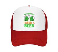 FJQWKLF Sembri Come se avessi Bisogno di Un Cappello a Rete da Birra Berretto da Baseball Divertente da Bere, Regalo per Il Giorno di San Patrizio per Uomini e Donne Nero