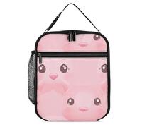 FJQWKLF Simpatica borsa per il pranzo con maialino Borsa per il pranzo isolata Borsa per il pranzo riutilizzabile per il pranzo al sacco per ufficio, lavoro, spiaggia o viaggio