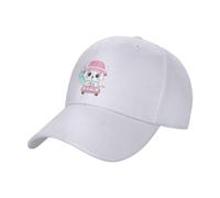 FJQWKLF Simpatico Gatto alla Guida di un'auto Berretto da Baseball per Uomo Donna Cappello Cappellino per Camionista Regolabile Cappellino per papà