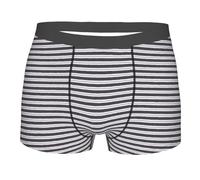 FJQWKLF Slip Boxer da Uomo a Righe Bianche e Nere, Intimo Morbido da Uomo, Slip Boxer Traspiranti con Tasca, Slip Elasticizzati per Le Vacanze, Intimo da Uomo Taglia L
