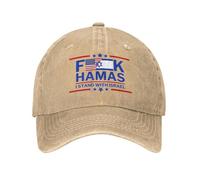 FJQWKLF Sostieni Il Cappello israeliano, STO con Israele, fanculo Il Cappello di Hamas, Hamas Prega per Israele Libero, Forte Cappello da Baseball da Camionista