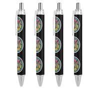 FJQWKLF Trova il tuo vero Nord Bussola Graziose penne a sfera per donne e uomini Penna a sfera retrattile da 0,5 mm per lavorare 4 pezzi