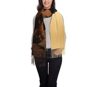 FJQWKLF Una graziosa sciarpa da donna con bassotto, classica sciarpa in pashmina con nappe, morbida sciarpa calda autunnale e invernale