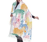FJQWKLF Zebra colorati dolci regali per le donne-sciarpe per le donne regali coperta sciarpa sciarpe oversize avvolgere scialle regalo
