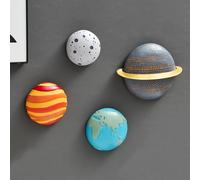 FJSPERM 4 pezzi, decorazione da parete per cameretta dei bambini, decorazione moderna 3D, tema spaziale, decorazione da parete, pianeta, sistema solare, per bambini, decorazione per soggiorno, camera