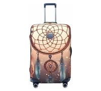 FJWSLCH Copertura per bagagli con acchiappasogni nativi americani, approvata TSA, elastica, antigraffio, da viaggio, lavabile, adatta per bagagli da 45-81 cm, Nero , L