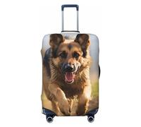 FJWSLCH Copertura per bagagli con cane da pastore tedesco in esecuzione per valigia, approvata TSA, copertura elastica per valigia, antigraffio, da viaggio, lavabile, adatta per bagagli da 45,7 a 81,7
