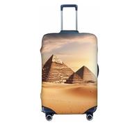FJWSLCH Copertura per bagagli con piramide egiziana nel deserto per valigie approvata TSA, copertura elastica antigraffio per bagagli da viaggio, lavabile, adatta per bagagli da 45-81 cm, Nero , XL