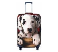 FJWSLCH Dalmatian - Custodia per valigia da viaggio approvata dalla TSA elastica antigraffio lavabile per bagagli da 45,7 a 81,3 cm, nero, S