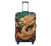 FJWSLCH Dragon sfondo cinese Copertura per bagagli per valigia TSA Approvato Elastico Valigie Copertura Anti-Graffio Protezione per Bagagli da Viaggio Lavabile Copertura Trolley Custodia Fit 45-81
