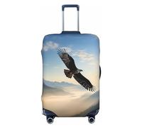 FJWSLCH eagle mountains - Copertura per bagagli per valigia, approvata TSA, elastica, antigraffio, lavabile, adatta per bagagli da 45,7 a 81,7 cm, Nero , L