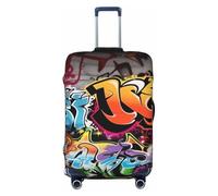 FJWSLCH Graffiti Hip Hop Copertura per bagagli per valigia TSA Approvato Copertura elastica per valigie antigraffio Copertura protettiva per bagagli da viaggio Lavabile Custodia per trolley Adatto per