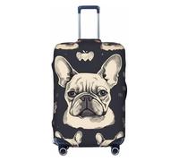 FJWSLCH I Love French Bulldog Copertura per bagagli per valigia TSA Approvato Copertura elastica per valigie antigraffio Copertura protettiva per bagagli da viaggio Lavabile Custodia per trolley