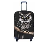 FJWSLCH Late Night Owl, copertura per bagagli per valigia, approvata TSA, elastica, antigraffio, da viaggio, lavabile, adatta per bagagli da 45-81 cm, Nero , L