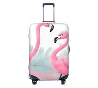 FJWSLCH Love Flamingo - Copertura per valigia, approvata TSA, elastica, antigraffio, da viaggio, lavabile, adatta per bagagli da 45-81 cm, Nero , M