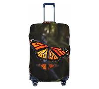 FJWSLCH Monarch Butterflies - Copertura per bagagli per valigia, approvata TSA, elastica, antigraffio, da viaggio, lavabile, adatta per bagagli da 45-81 cm, Nero , M