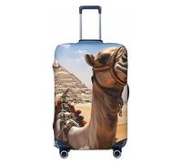 FJWSLCH Pyramid Camel - Custodia per bagagli, approvata dalla TSA, elastica, antigraffio, lavabile, per bagagli da 45,7 a 81,3 cm, nero, M