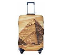 FJWSLCH Telo copribagaglio vintage a forma di piramide egiziana per valigie, approvato dalla TSA, elastico, antigraffio, lavabile per bagagli da 45,7 a 81,3 cm, nero, M