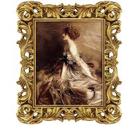 FJXMFRAME Cornice portafoto ondulata, 20 x 25 cm, oro anticato, da appendere alla parete e al tavolo, cornici barocche ornate da 20 x 25 cm o opaca fino a 12 x 18 cm (20 x 25 cm, oro)