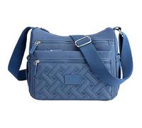 FJZFXKZL Borsa a Tracolla apparente, Borsa a Tracolla in Nylon, Borsa da Viaggio da Donna, Borse a Tracolla Multitasche di Grande(Blue)