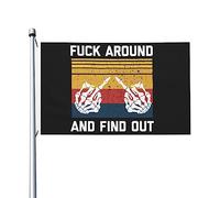 Fk Around And FindFlag For Room Guys Bandiere divertenti su entrambi i lati da parete per casa 9,1 x 1,5 m, Fk Around And FindTapestry per camera da letto