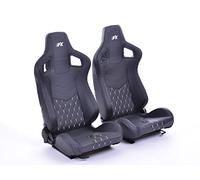 FK sedili sportivi sedili di due pezzi Set Stuttgart in pelle artificiale nero C