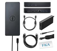 FKA Pacchetto docking station per Dell D6000S dotato di opzioni PowerShare USB-C/USB-A, collegare fino a tre display 4K, indicatore LED, cavo HDMI ZoomSpeed nero + cavi DisplayPort ZoomSpeed