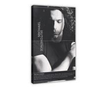 FKBALCZ Mini poster vintage originale su tela, motivo: Michael Hutchence, album The Solo, decorazione per camera da letto, ufficio, stanza, regalo, 30 x 45 cm