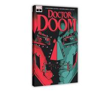 FKBALCZ Poster su tela, motivo: Doctor Doom Issue 1, decorazione per camera da letto, ufficio, camera da letto, regalo, 30 x 45 cm