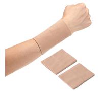 FKDG 1 paio di polsiere di supporto per avambraccio a compressione manica tatuaggio copertura maniche polsini beige (M)
