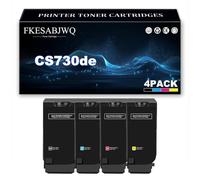 FKESABJWQ Cartucce Toner 71C20K0 71C20C0 71C20M0 71C20Y0 | per Lexmark CS730de CS735de CX730de CX735adse CX737adzse Stampante,4 Colors-1 Pack