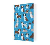 FKGKDF Biglietto d'auguri con stampa di manifestazioni di cani, carta perlata con busta, per Natale/compleanno/San Valentino