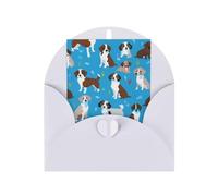 FKGKDF Biglietto d'auguri con stampa di manifestazioni di cani, carta perlata con busta, per Natale/compleanno/San Valentino