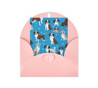 FKGKDF Biglietto d'auguri con stampa di manifestazioni di cani, carta perlata con busta, per Natale/compleanno/San Valentino