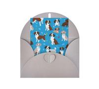 FKGKDF Biglietto d'auguri con stampa di manifestazioni di cani, carta perlata con busta, per Natale/compleanno/San Valentino