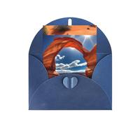 FKGKDF Biglietto di auguri con stampa standard del Parco nazionale degli Arches, carta perlata con busta, per Natale/compleanno/San Valentino