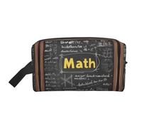 FKGKDF Borsa dell'organizzatore dell'articoli da toeletta di viaggio della stampa di matematica della scuola, stoccaggio di grande capacità per i cosmetici, articoli da