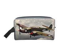 FKGKDF Borsa organizer da viaggio per articoli da toeletta con stampa di aeroplani della Seconda Guerra Mondiale 2, scala standard 2_00x, grande capacità per cosmetici, articoli da toeletta
