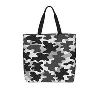 FKGKDF Borse di totalizzatore astratte della stampa del camuffamento, borsa della spalla della chiusura lampo di grande capacità, per lo shopping, il