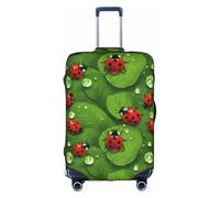 FKGKDF Copertura per bagagli con stampa di foglie e coccinelle per valigie, custodia da viaggio, installazione semplice e comoda, bianco, Small, Moda