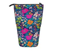 FKGKDF Fiori stampa il sacchetto diritto della matita, sacchetto telescopico della matita, portatile per l'ufficio