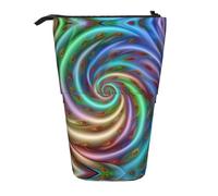 FKGKDF Sacchetto diritto della matita della stampa della tintura del legame, sacchetto telescopico della matita, portatile