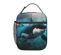 FKHOHL Killer Whales Swim Along - Borsa termica funzionale per pasti, per tenere il pranzo caldo e freddo, in campeggio e in vacanza