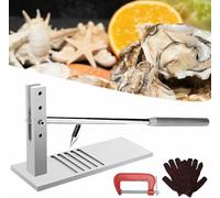 FKINGLRK Macchina apriostriche, set di strumenti per aprire ostriche e vongole con 4 altezze regolabili, per la casa, i laboratori di pesce e i ristoranti