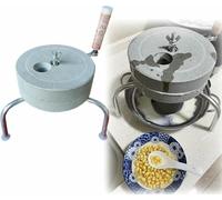 FKINGLRK Mulino a Pietra Regolabile a Secco e a Umido, Mulino per Cereali in Pietra per Uso Domestico da 10'' a 13'' di Diametro, Mulino per Pasta di Cereali in Pietra Blu Fatto a Mano