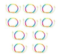 fKiZanthene Bracciali brasiliani Set di dieci braccialetti intrecciati multicolore regolabili per bambini adolescenti e adulti, da indossare in braccialetto di amicizia al polso o alla caviglia