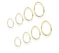fKiZanthene Piercing naso anello oro acciaio inossidabile 8 pezzi 4 misure 6 mm 8 mm 10 mm 12 mm per donna uomo uso naso orecchio labbro setto setto