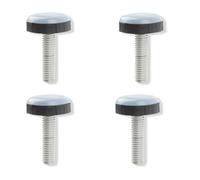 fKiZanthene Set di 4 feltrini per mobili M6 con filettatura, per sedie e mobili con superficie di scorrimento in PTFE per tappeti e pavimenti duri in casa, ufficio e cucina