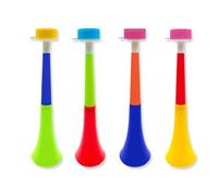 fKiZanthene Set di 4 trombe estraibili per feste, chiacchiere in ABS, per tiro e tifo in stadi, eventi all'aperto e feste in casa